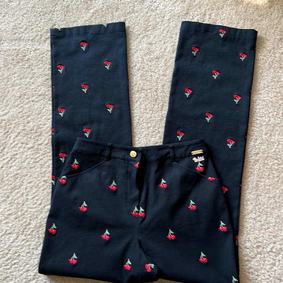 St.John Sport Wild Cherry Navy Pants - Picture 5 of 10